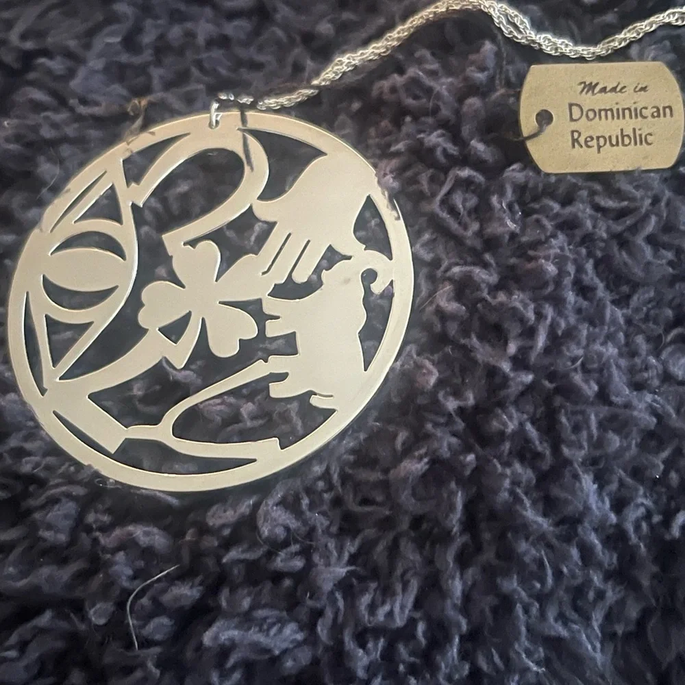 JZ by Jennifer Zeuner Sterling Silver Good Fortune Round Pendant Necklace - Picture 3 of 5